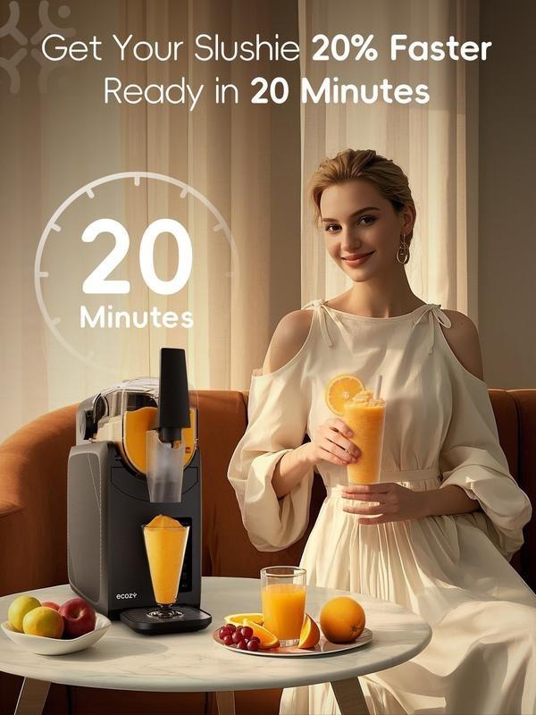 Slushie Machine, Margarita Machine with 5 Presets + Custom Option, Auto-Clean Slushy Machine for Home, No Ice Needed, 12 Hours Freshness, Frozen Drink Maker for Milkshakes Margaritas Frappés and More