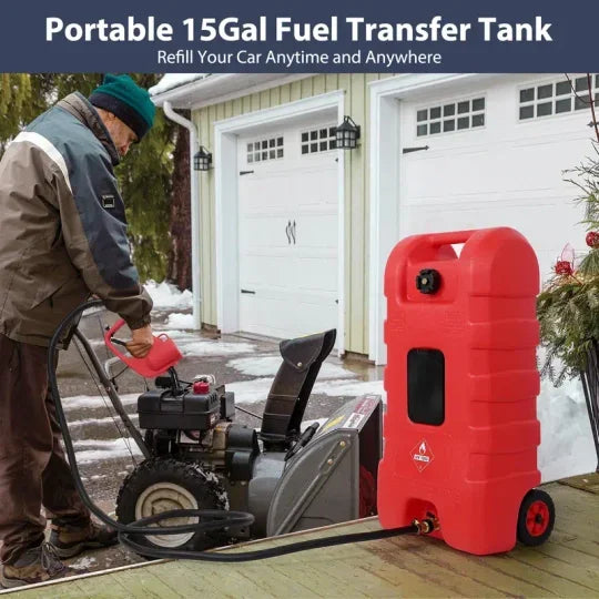 Portable Fuel Caddy With Siphon Pump And 10ft Hose