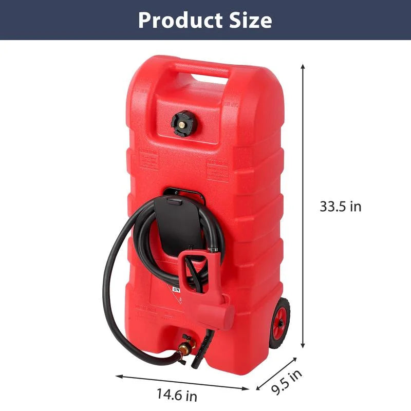 Portable Fuel Caddy With Siphon Pump And 10ft Hose