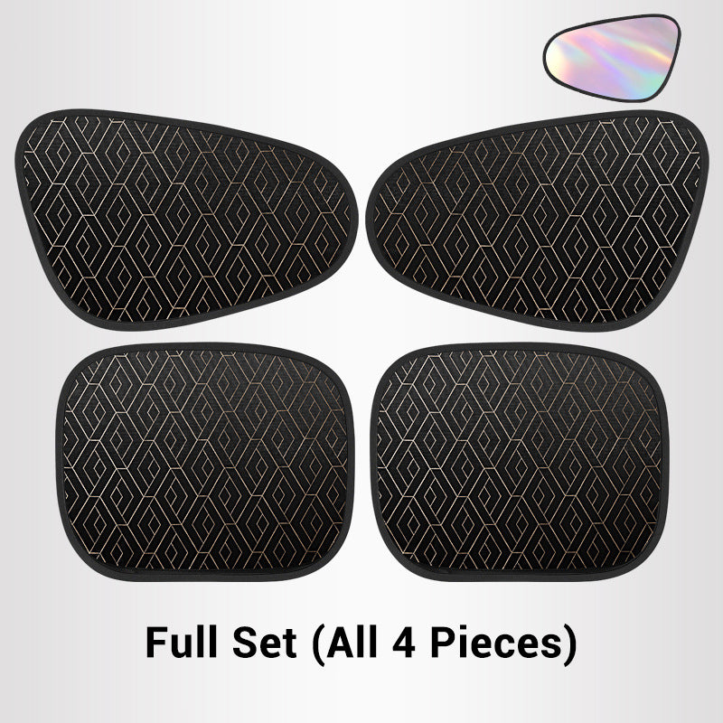 ⚡ Instant Car Cooler Shades - Cuts Cabin Temp by 20°C | One-Size-Fits-All 🏖️ 🌡️ Blocks 99% UV Rays | 🧳 Stores in Glovebox