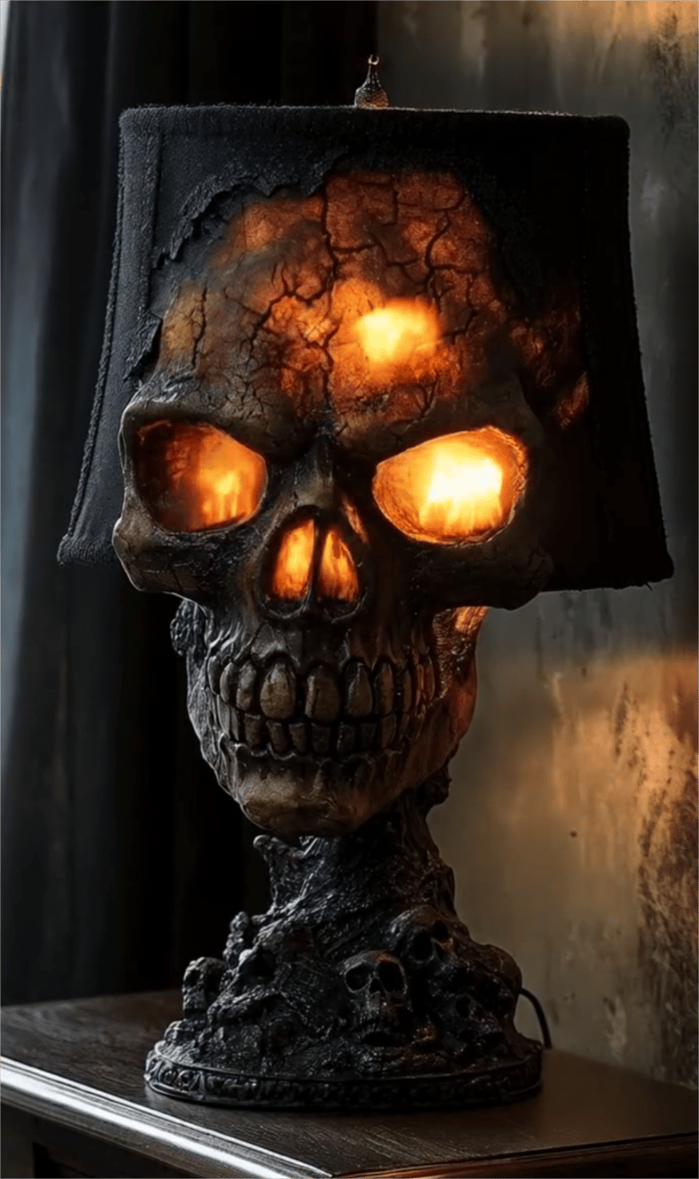 ⏰Historically lowest price: Save 50%- ☠️Skull Light Halloween Decorations Bones