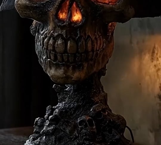⏰Historically lowest price: Save 50%- ☠️Skull Light Halloween Decorations Bones